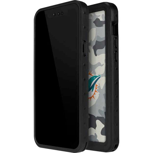 NFL Miami Dolphins Camo iPhone 12 Pro Waterproof Case