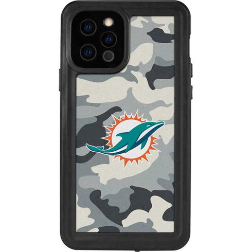 NFL Miami Dolphins Camo iPhone 12 Pro Waterproof Case