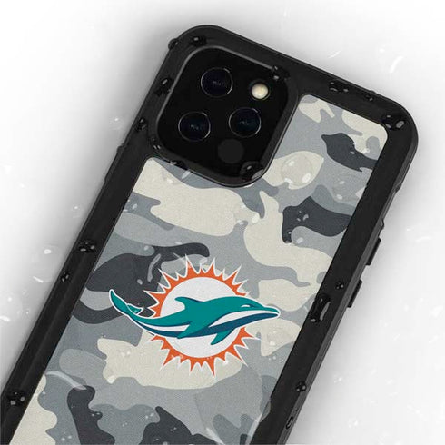 NFL Miami Dolphins Camo iPhone 12 Pro Waterproof Case