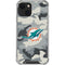 NFL Miami Dolphins Camo iPhone 13 Mini Clear Case