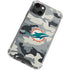 NFL Miami Dolphins Camo iPhone 13 Mini Clear Case