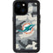 NFL Miami Dolphins Camo iPhone 13 Mini Waterproof Case