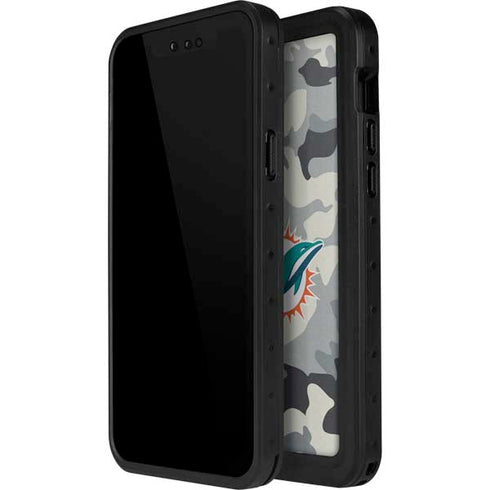NFL Miami Dolphins Camo iPhone 13 Mini Waterproof Case
