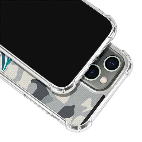 NFL Miami Dolphins Camo iPhone 13 Pro Clear Case