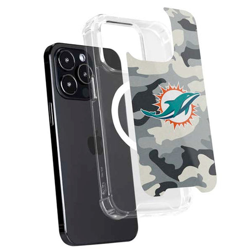 NFL Miami Dolphins Camo iPhone 13 Pro MagSafe Case