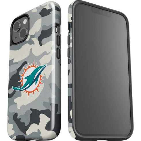 NFL Miami Dolphins Camo iPhone 15 Plus Impact Case