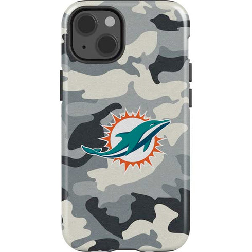 NFL Miami Dolphins Camo iPhone 15 Impact Case