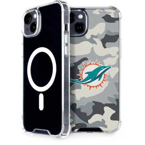 NFL Miami Dolphins Camo iPhone 15 Plus MagSafe Case