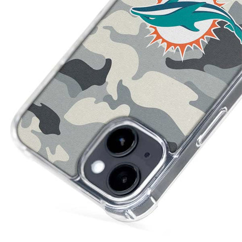 NFL Miami Dolphins Camo iPhone 15 Plus MagSafe Case