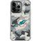 NFL Miami Dolphins Camo iPhone 15 Pro Clear Case