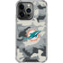 NFL Miami Dolphins Camo iPhone 15 Pro Clear Case