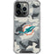 NFL Miami Dolphins Camo iPhone 14 Pro Clear Case