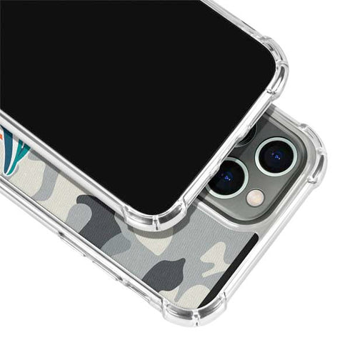 NFL Miami Dolphins Camo iPhone 15 Pro Clear Case