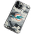 NFL Miami Dolphins Camo iPhone 15 Pro Clear Case
