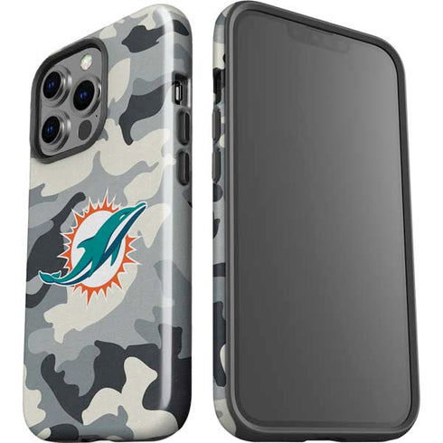 NFL Miami Dolphins Camo iPhone 15 Pro Impact Case