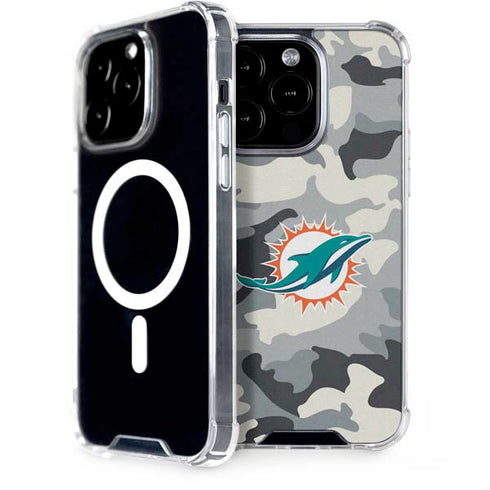 NFL Miami Dolphins Camo iPhone 15 Pro MagSafe Case
