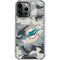 NFL Miami Dolphins Camo iPhone 15 Pro Max Clear Case