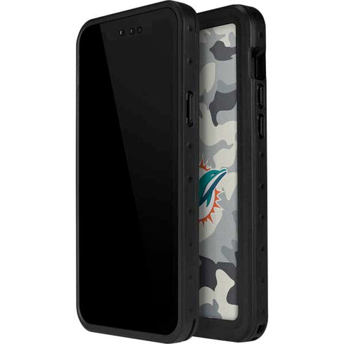 NFL Miami Dolphins Camo iPhone 14 Pro Max Waterproof Case