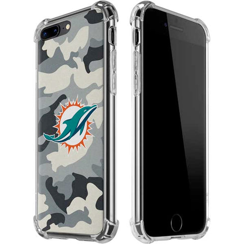 NFL Miami Dolphins Camo iPhone 7/8 Plus Clear Case