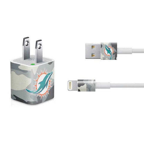 NFL Miami Dolphins Camo iPhone Charger (5W USB) Skin