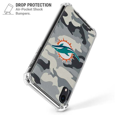 NFL Miami Dolphins Camo iPhone XR Clear Case