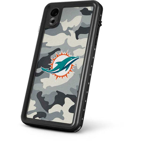 NFL Miami Dolphins Camo iPhone XR Waterproof Case