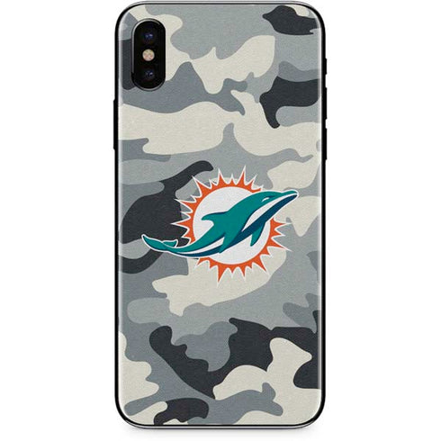 NFL Miami Dolphins Camo iPhone XS Skin