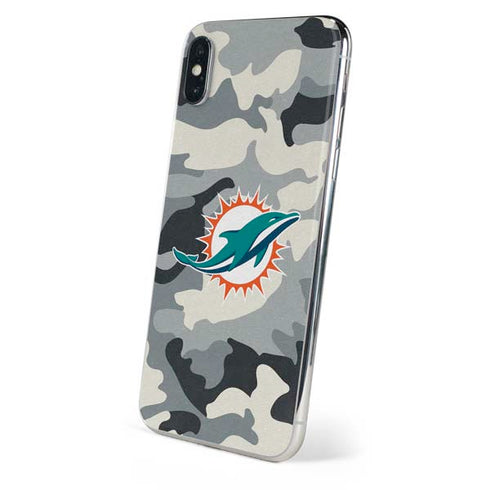 NFL Miami Dolphins Camo iPhone XS Skin