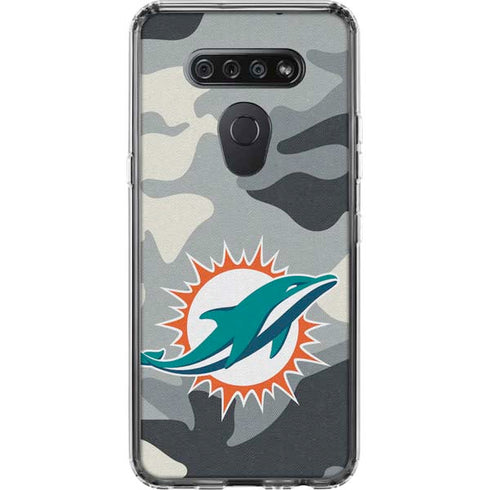 NFL Miami Dolphins Camo LG K51/Q51 Clear Case