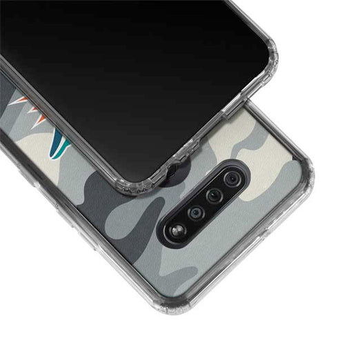 NFL Miami Dolphins Camo LG K51/Q51 Clear Case
