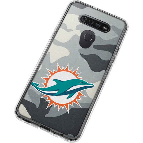 NFL Miami Dolphins Camo LG K51/Q51 Clear Case