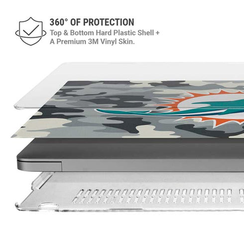 NFL Miami Dolphins Camo MacBook Pro 16in (2021-25) Case plus Skin