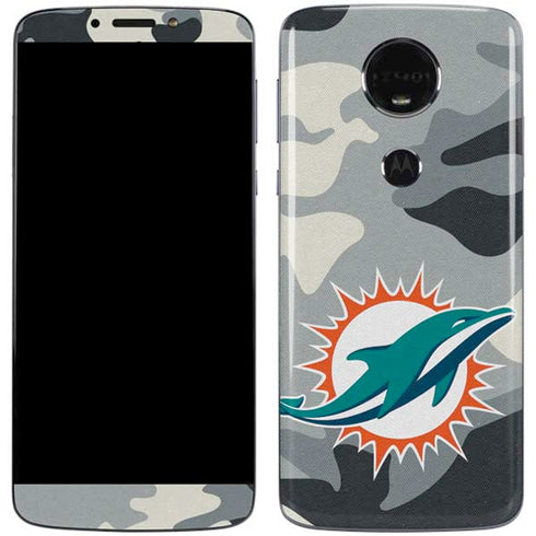 NFL Miami Dolphins Camo Moto E5 Plus Skin