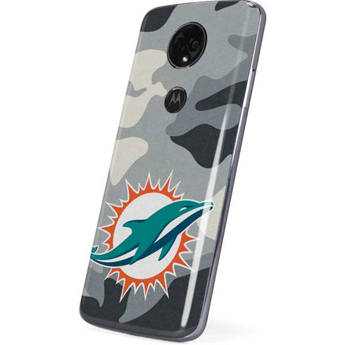 NFL Miami Dolphins Camo Moto E5 Plus Skin