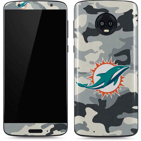 NFL Miami Dolphins Camo Moto G6 Skin