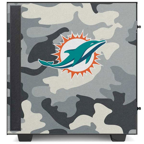 NFL Miami Dolphins Camo NZXT H510 Compact ATX Mid-Tower Case Skin