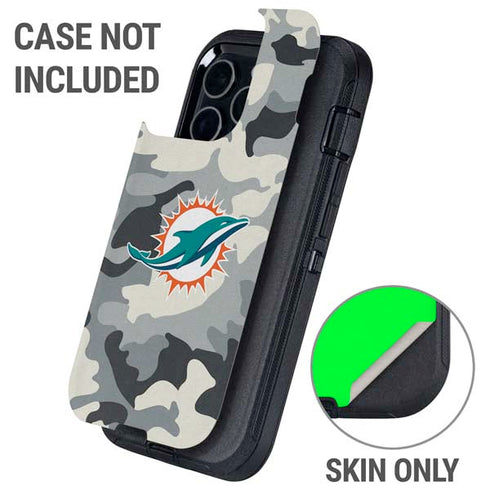 NFL Miami Dolphins Camo Otterbox Defender iPhone Skin