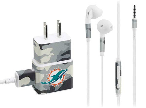 NFL Miami Dolphins Camo Phone Charger Skin