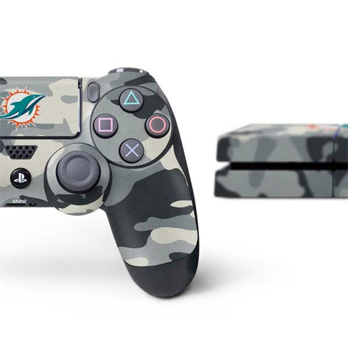 NFL Miami Dolphins Camo PS4 Console and Controller Bundle Skin