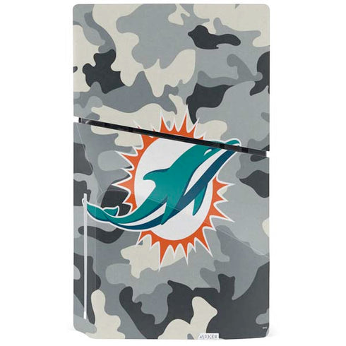NFL Miami Dolphins Camo PS5 Slim Disk Bundle Skin
