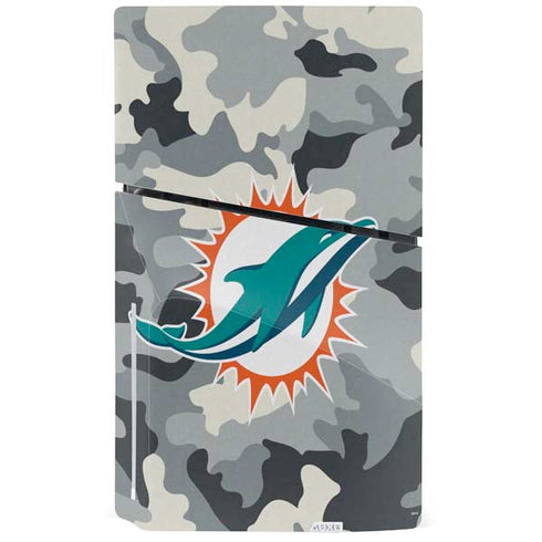 NFL Miami Dolphins Camo PS5 Slim Disk Console Skin