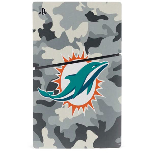 NFL Miami Dolphins Camo PS5 Slim Digital Edition Console Skin