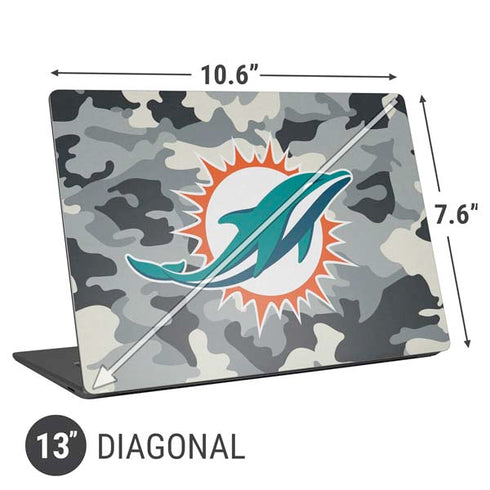 NFL Miami Dolphins Camo Universal Laptop 13in (10.6 x 7.6in) Skin