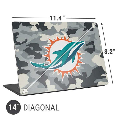 NFL Miami Dolphins Camo Universal Laptop 14in (11.4 x 8.2in) Skin