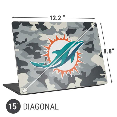 NFL Miami Dolphins Camo Universal Laptop 15in (12.2 x 8.8in) Skin