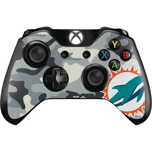 NFL Miami Dolphins Camo Xbox One Controller Skin