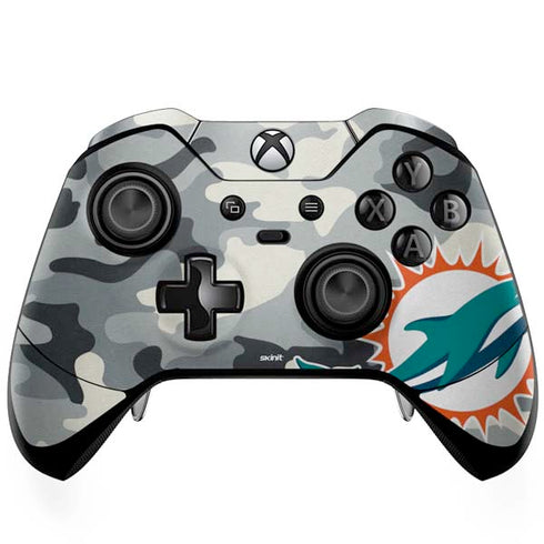 NFL Miami Dolphins Camo Xbox One Elite Controller Skin
