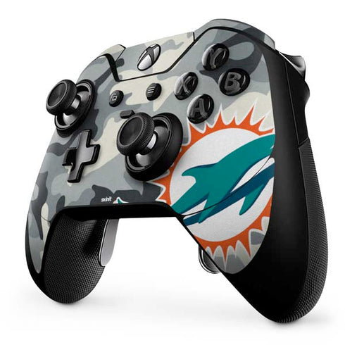 NFL Miami Dolphins Camo Xbox One Elite Controller Skin