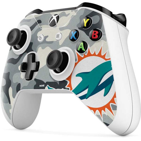 NFL Miami Dolphins Camo Xbox One S All-Digital Edition Bundle Skin