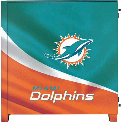NFL Miami Dolphins Corsair 4000D Tempered Glass Mid-Tower ATX Case Skin